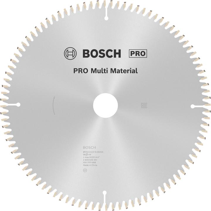 Produktbild Bosch Professional Zubehör PRO Multi Material Kreissägeblatt, 254 x 3,2 x 30 mm
