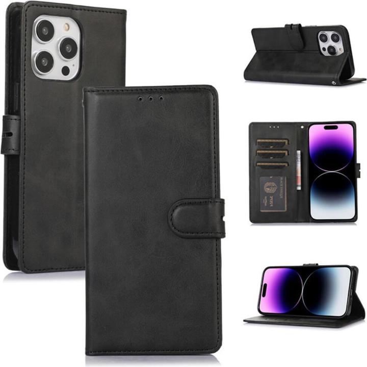 Produktbild Cover-Discount iPhone 15 Pro - Premium Handyhülle Etui schwarz (Apple iPhone 15 Pro)