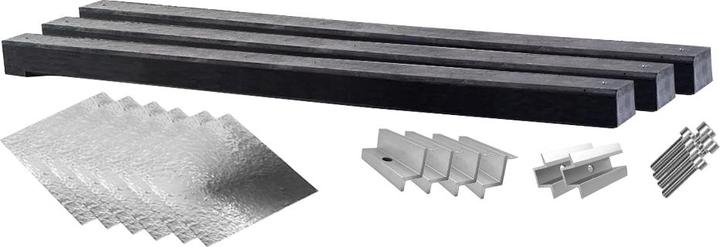 Actual product image Wattstone PV elevation flat roof for 2 solar modules 0° concrete base aluminium-laminated building protection (Solar system mounting material)