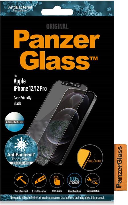PanzerGlass Case Friendly Black (1 Stück, Apple iPhone 12, Apple iPhone 12 Pro)