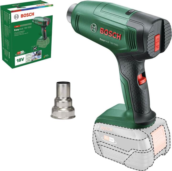 Produktbild Bosch Professional Bosch 18V System cordless heat gun EasyHeat 18V500 with reducer nozzle