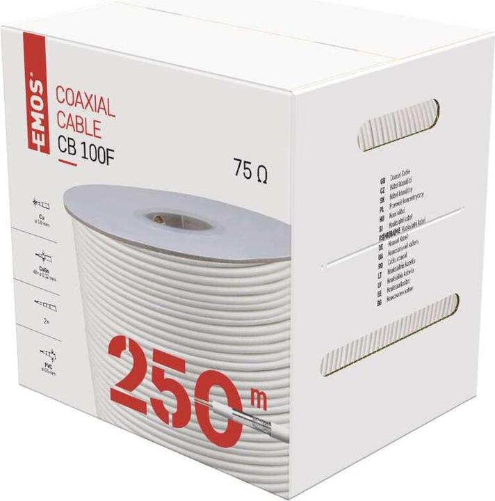 Actual product image Emos Coaxial cable CB100F, 250m (Antenna cable)