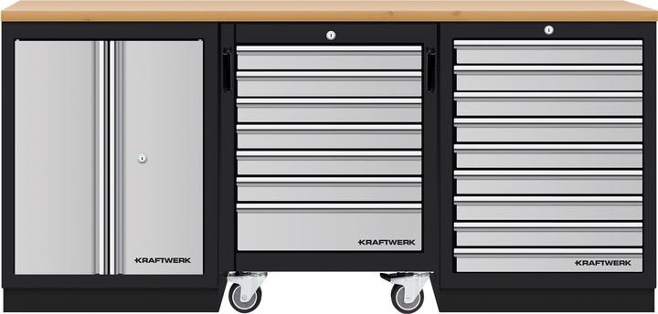 Produktbild Kraftwerk Mobilio 3er Kombi mit Werkstattwagen, Buche Multiplex, Flüge (45.80 cm, 91 cm)