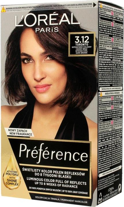 Actual product image L'Oréal Paris L'Oreal Paris Paint Recital Preference 3.12 Honore-Intense cold dark brown (3.12 Intense Cold Dark Brown)