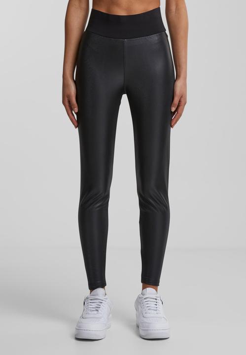 Actual product image Urban Classics Ladies Synthetic Leather High Waist Leggings (M)