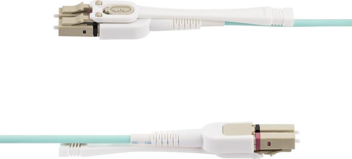 Actual product image StarTech com Cavo in fibra ottica multimodale OM4 LC a LC (UPC) con linguette push-pull, 4m, 50/125µ (CAT8.2, 4 m)