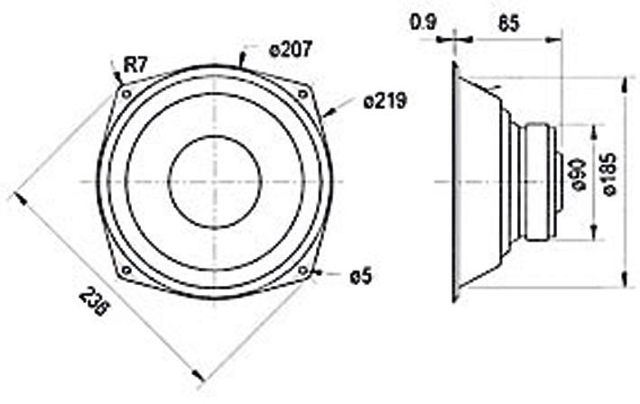 Immagine prodotto Visaton Woofer HiFi WS 20 E, 8 Ohm