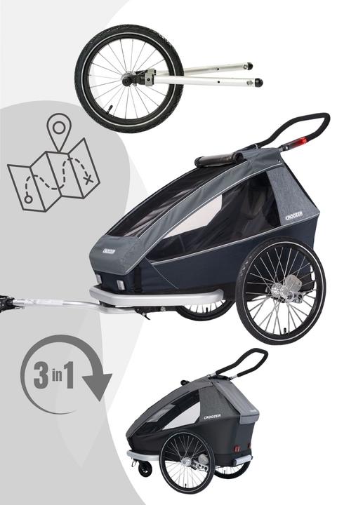 Actual product image Croozer Kid Keeke 1 3in1 - Mountain Grey