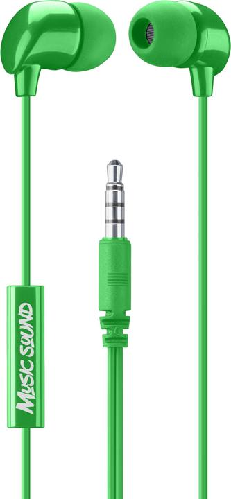 Actual product image Music Sound Cellularline Music & Sound IN-EAR Earphones Green (Cable)