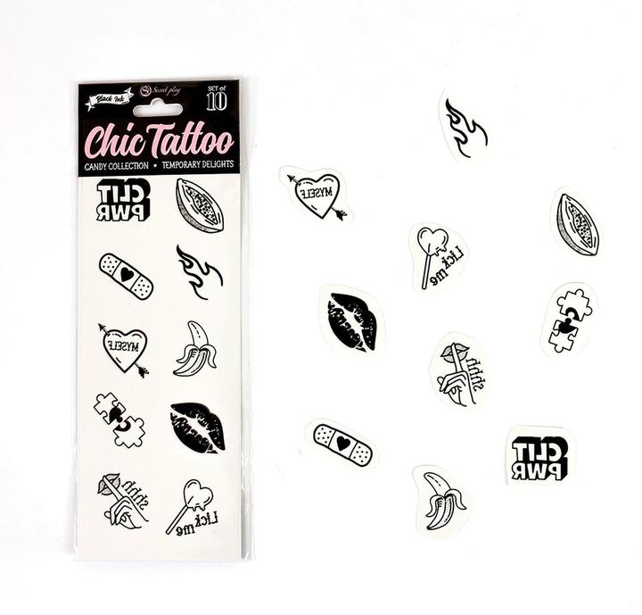 Immagine prodotto Secret play Set Di 10 Tatuaggi Temporanei Collezione Di Caramelle