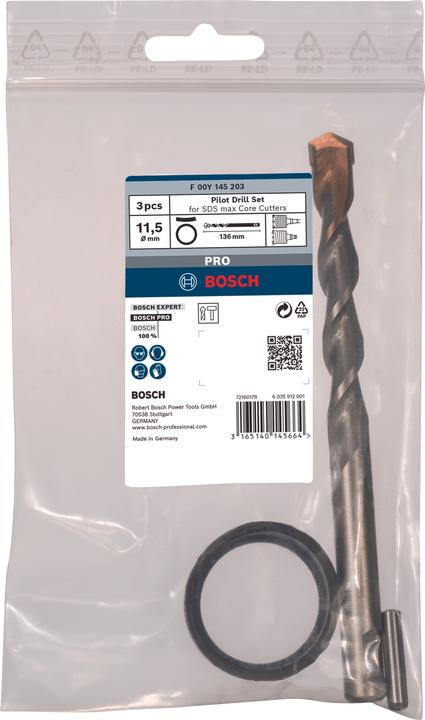 Actual product image Bosch Professional Zubehör PRO Pilot Drill Set for SDS max Core Cutter, 115.5 x 84 mm (11.5 mm)