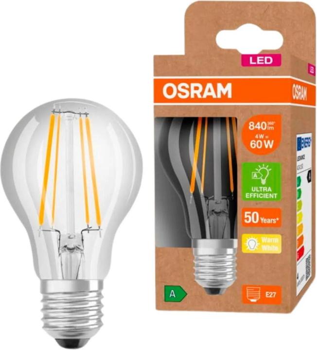 Produktbild Osram Led Filament Classic A (E27, 4 W, 840 lm, 1 x, A)