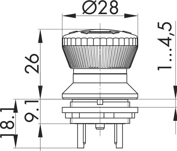 Immagine prodotto Schlegel FRVKOO C001 Pulsante di emergenza a fungo 2 contatti NC IP65, IP67 1 pz.
