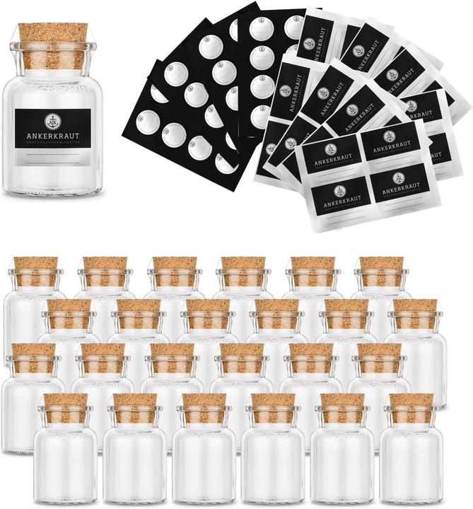 Produktbild Ankerkraut Gewürze 24 x Gewürzgläser mit Etiketten (0.17 l)