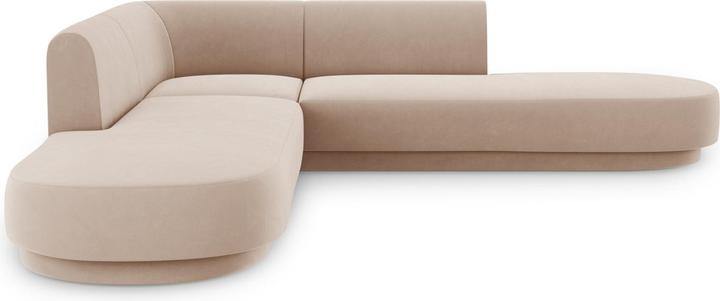 Actual product image Micadoni Velvet Symmetrical Corner Sofa, "Miley", 5 Seats, 248x248x70Made in Europe (Corner sofa)
