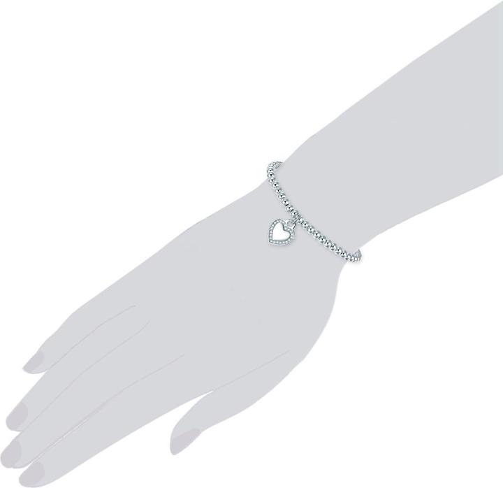 Image du produit Lulu & Jane Femme coeur laiton zircon argent - 29429 (18 cm, Laiton)