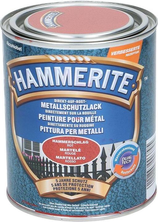 Hammerite Metall-Schutzlack Hammerschlag (750 ml, Rot)