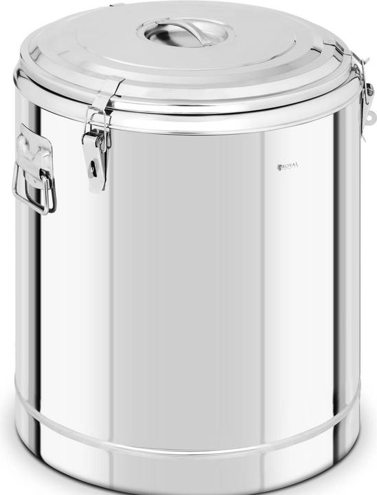 Actual product image Royal Catering Thermobehälter Edelstahl Thermobox Warmhaltebehälter Speisen Thermoport 80 L (80 l)