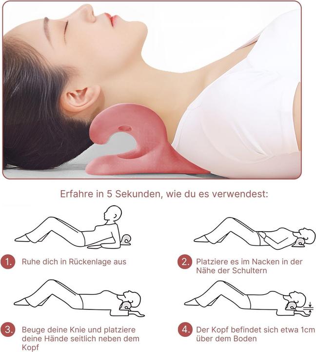 Image du produit Hermex Coussin pour le cou Coussin de massage pour le cou Coussin de soutien pour le cou