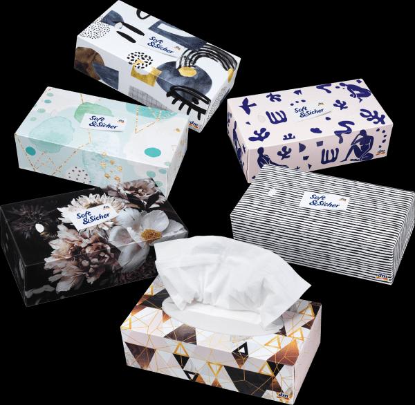 Produktbild dm Soft&Sicher Taschentücher Box Design