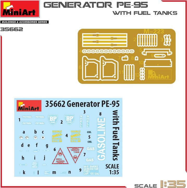 Actual product image 1: 35 Power generator PE-95 w. canisters canisters