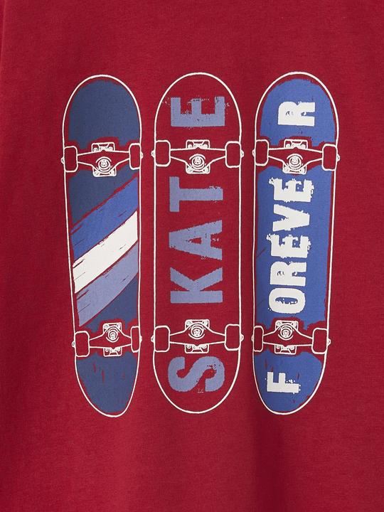 Actual product image Vertbaudet Boys' shirt with print on the front and recycled cotton (86)