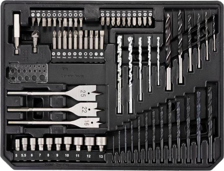 Produktbild Makita Bohrer- und Schraubenbitsatz 70- teilig E-24913 Bit-Set inkl. Bithalter (PH2, SL 6.5, T40, H6, PZ2, PH1, H3, PZ1, T20, 2xPZ3, PZ2 x2, H4, PH3, PZ3, 2XPZ1, SL 5.5, H5, T25, T30, 2x PH2)