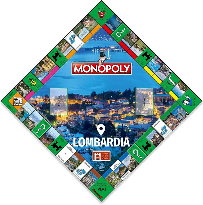 Actual product image Winning Moves WM03527-ITA-6 - MONOPOLY - I BORGHI PI? BELLI D'ITALIA - LOMBARDIA (Italian)