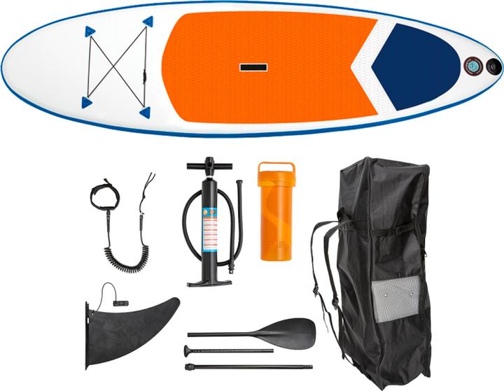 Produktbild Aqua CS CS Aqua SUP Board - Stand Up Paddleboard - 300x83x15 cm max 120 kg. Orange/Blue/White