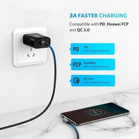 Image du produit Ugreen Câble de données USB-C 2.0 vers USB-C 2.0 coudé 3A (3 m, USB 2.0, 60 W)