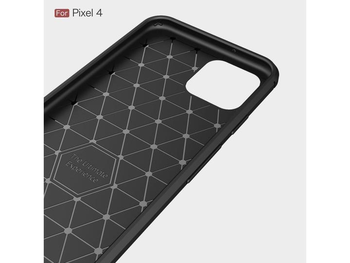 Actual product image Screenguard Google Pixel 4 Cover Carbon Brushed Soft TPU (Google Pixel 4)