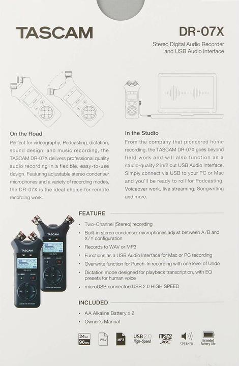 Produktbild Tascam DR-07X (Handheld)