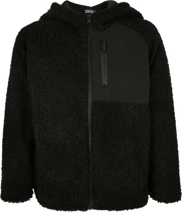 Immagine prodotto Urban Classics Giacca Sherpa con cappuccio e zip per ragazzi (134, 140)