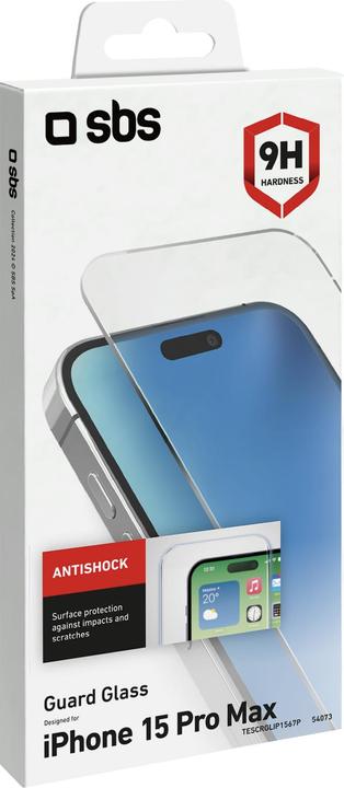 Image du produit SBS Protection d'écran Guard Glass pour iPhone 15 Pro Max (1 pièce(s), Apple iPhone 15 Pro Max)