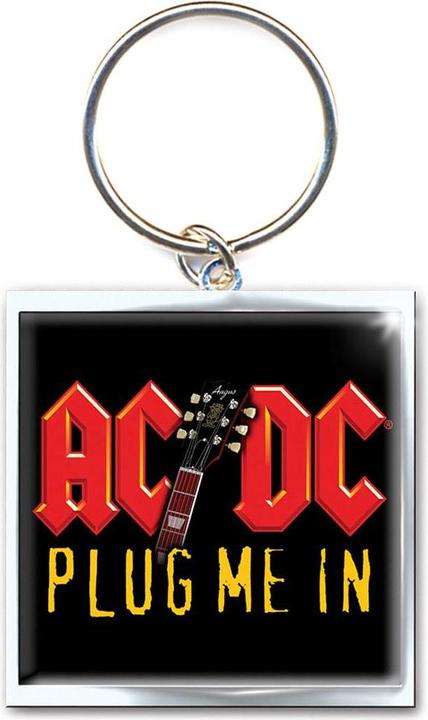Actual product image AC/DC Plug Me In Photo Print Keyring