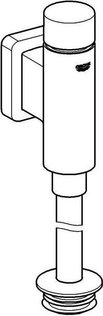 Actual product image Grohe Flush valve RONDO f urinal 1/2" o stop valve chr