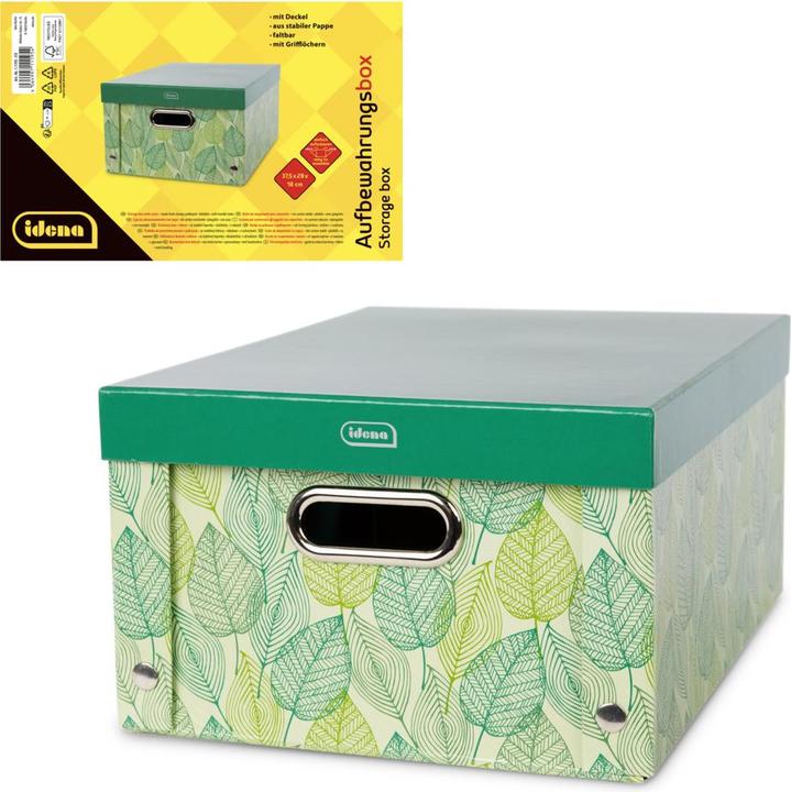 Actual product image Idena Storage box foldable green 37.5x28x18cm