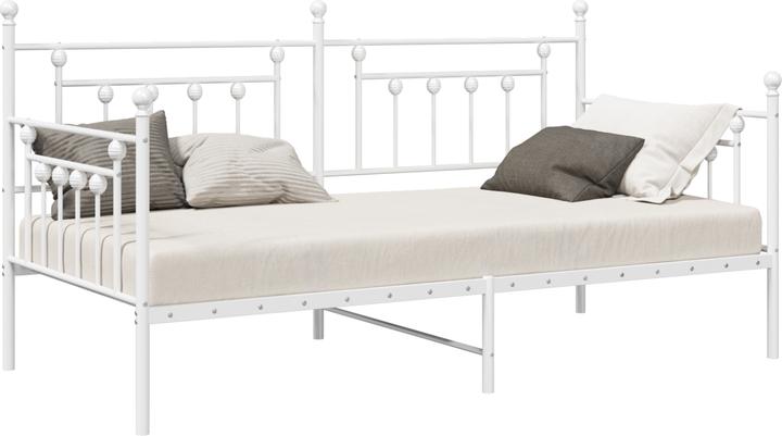 Immagine prodotto VidaXL Letto da giorno bianco 90x200 cm in acciaio (90 x 200 cm)