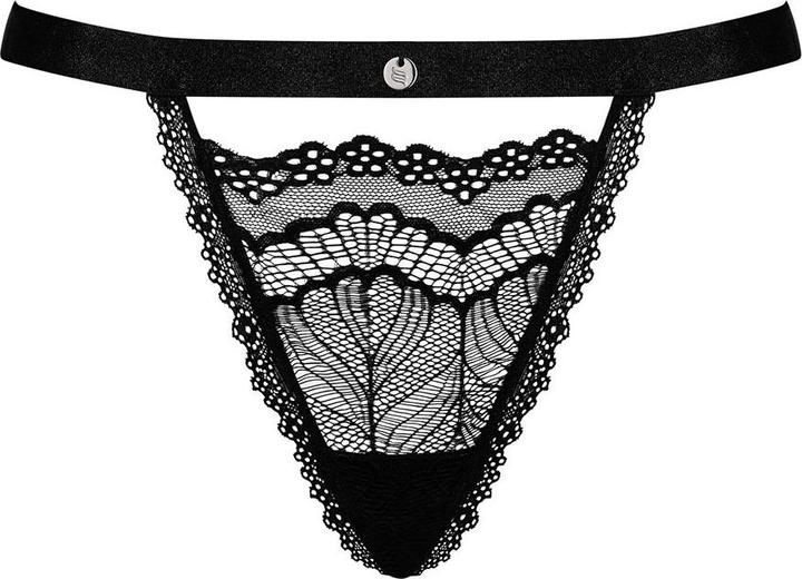 Actual product image Obsessive Isabellia Sexy Lace Thong - Black (L, XL)