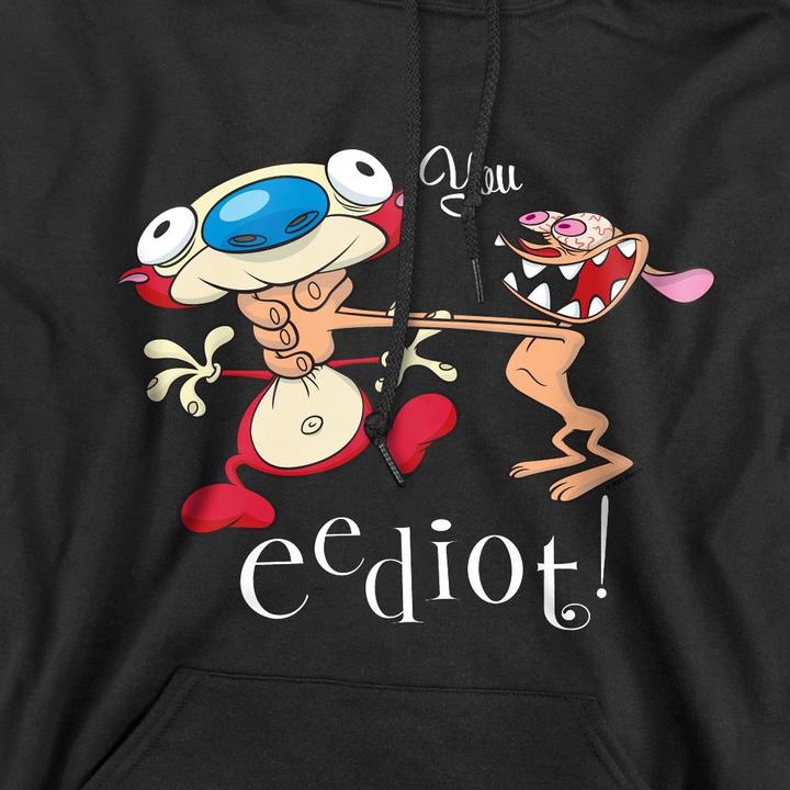 Immagine prodotto Ren & Stimpy You Eediot Felpa con Cappuccio Uomo (XL)