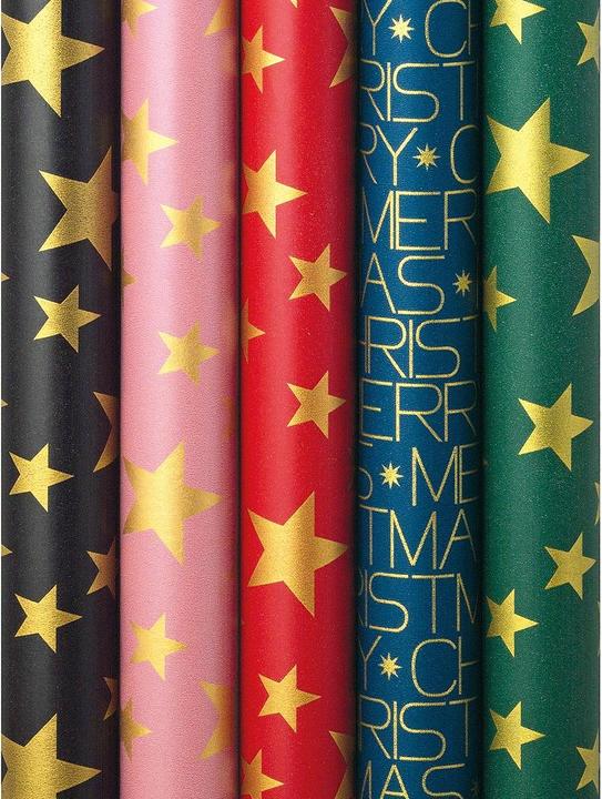 Actual product image Zoewie Christmas Gift Paper Rolls 'Golden Glam (Wrapping paper, 25 x)