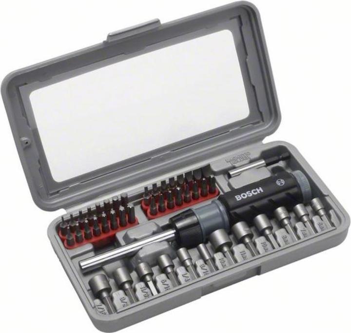 Bosch Zubehör Set di cacciaviti in titanio 46 pezzi (Presa esagonale TX M10, Esagono cavo TX M15, Presa esagonale TX M20, Presa esagonale TX M30, Croce Phillips PH M1, Croce Phillips PH M2, Presa esagonale TX M8, Esagono incassato TX M25, Presa esagonale TX M27, Esagono incassato TX M40, Croce Phillips PH M0, Croce Pozidriv PZ M1, Croce Pozidriv PZ M2)