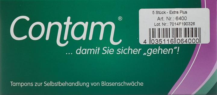Image du produit Contam Tampon vaginal 40mm Extra Plus (5 pcs) (5 x)
