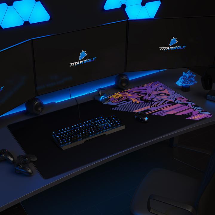 Actual product image Titanwolf Gaming Mouse Pad, XXXL Speed Mouse Mat 1200 x 600 mm, Speed & Precision, Vector Gradient (3XL)
