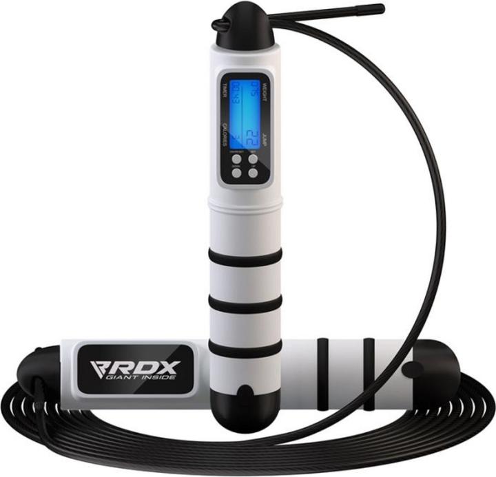 Rdx Corde À Sauter D'entraînement Réglable De 3m10 Avec Compteur Numérique De Calories (304 cm)