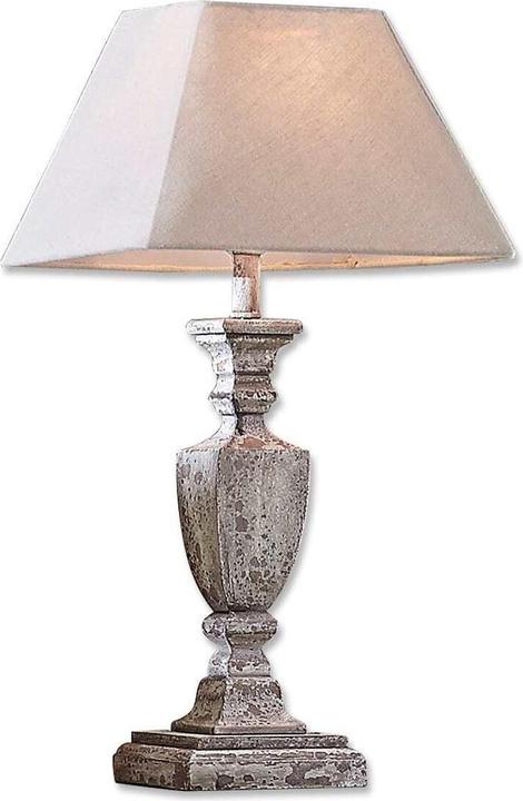 Produktbild Loberon Tischlampe Gorham weiss/antikgrau (E27)