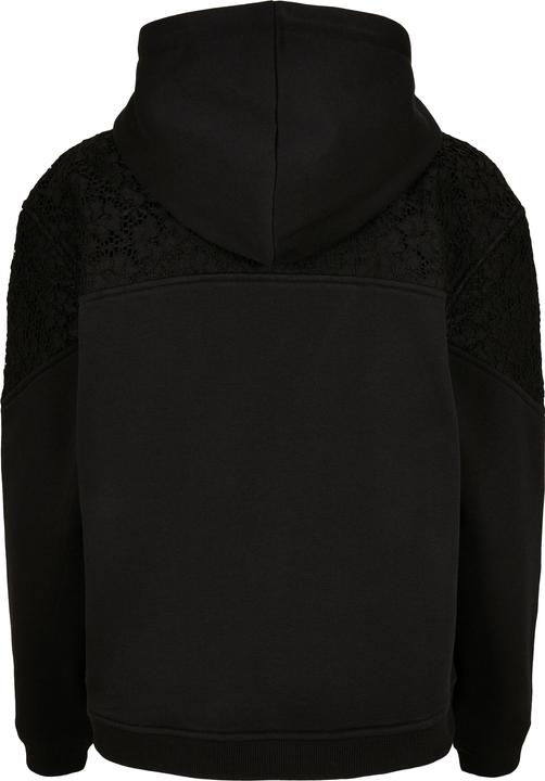 Immagine prodotto Urban Classics Felpa con cappuccio con inserto in pizzo da donna (S)