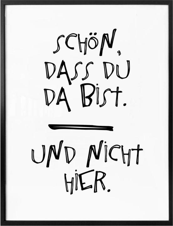 Produktbild Trenddeko Schön, dass du da bist (30 x 40 cm)