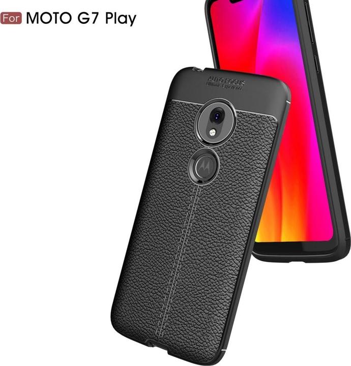 Actual product image Screenguard Motorola Moto G7 Play Sleeve Leather Design TPU Cover (Motorola Moto G7 Play)