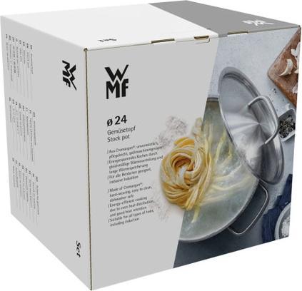 Produktbild WMF Kochtopf Gemüse- Suppentopf Induktion 24cm hoch 8,8l Gourmet Plus Edelstahl (24 cm, Kochtopf, Edelstahl)
